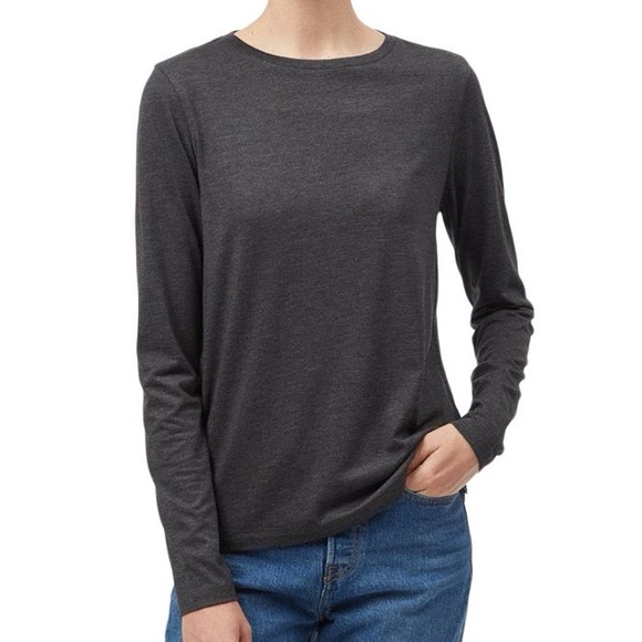 tentree Tops - Tentree Treeblend Long Sleeve T-Shirt Meteorite Black Heather Size Large Organic